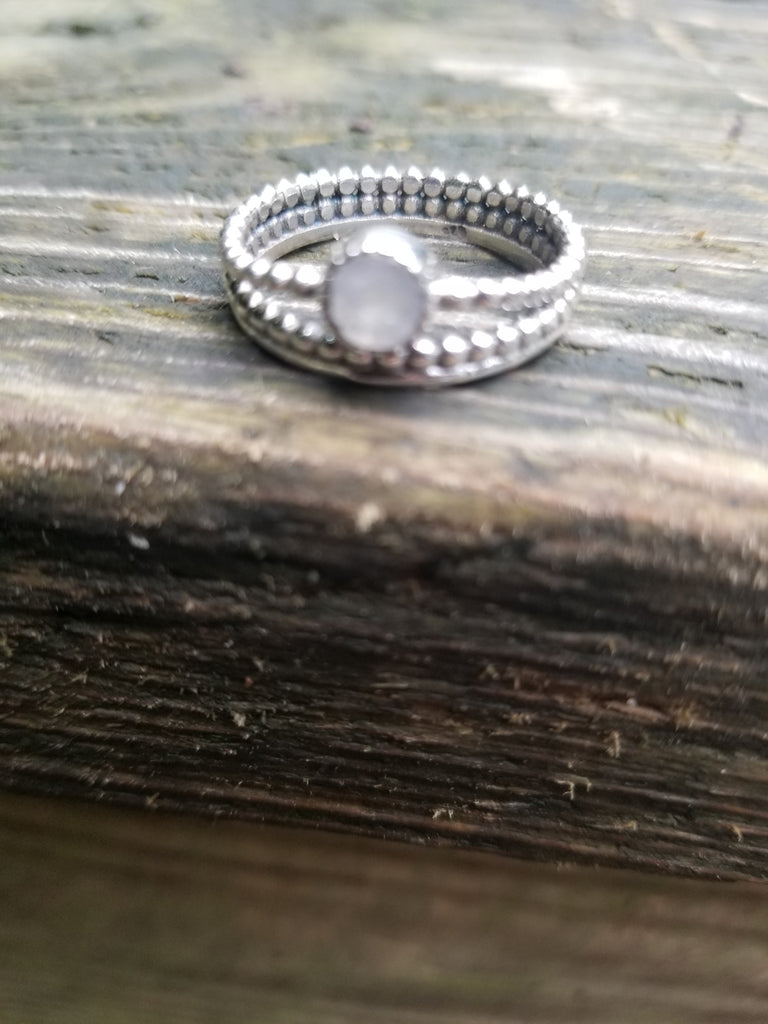 Sterling Silver Moonstone Ring - Aimeescloset.com