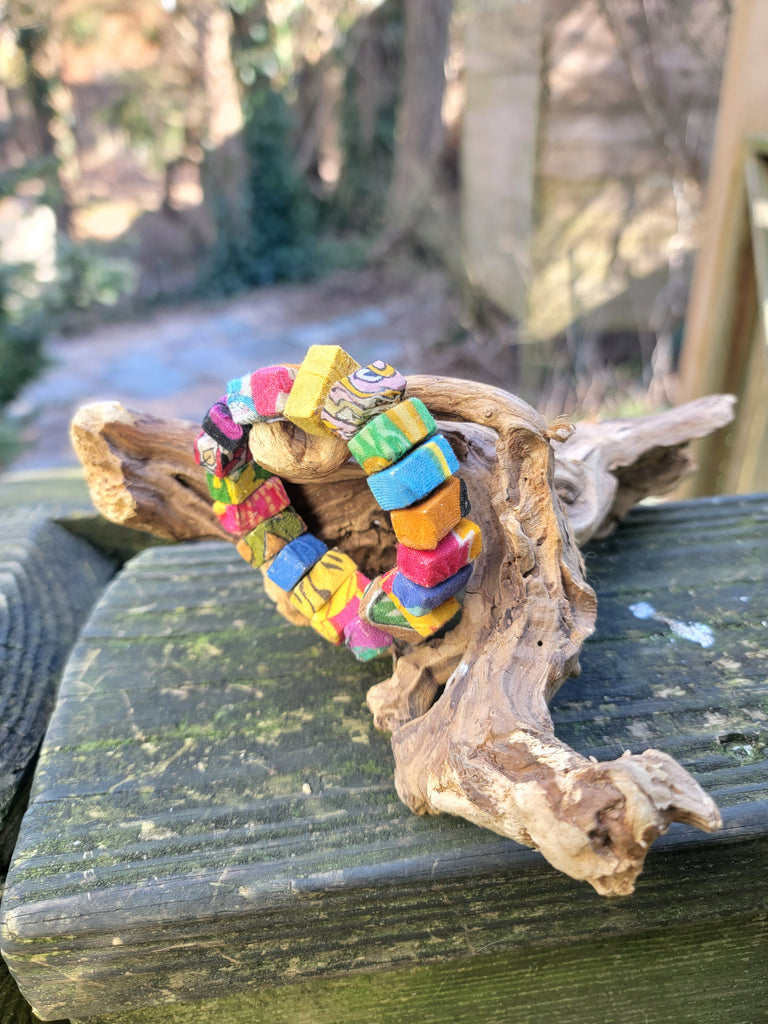 Kantha Block Bracelet - Aimeescloset.com