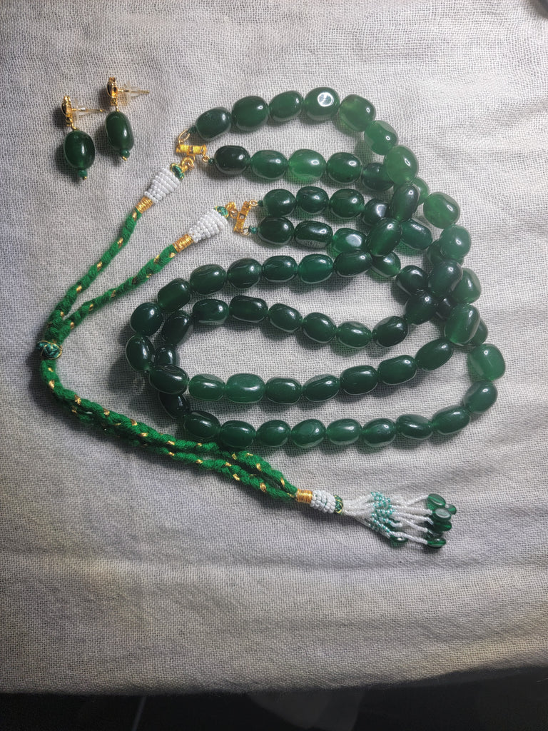 Green Jade Mala Necklace - Aimeescloset.com