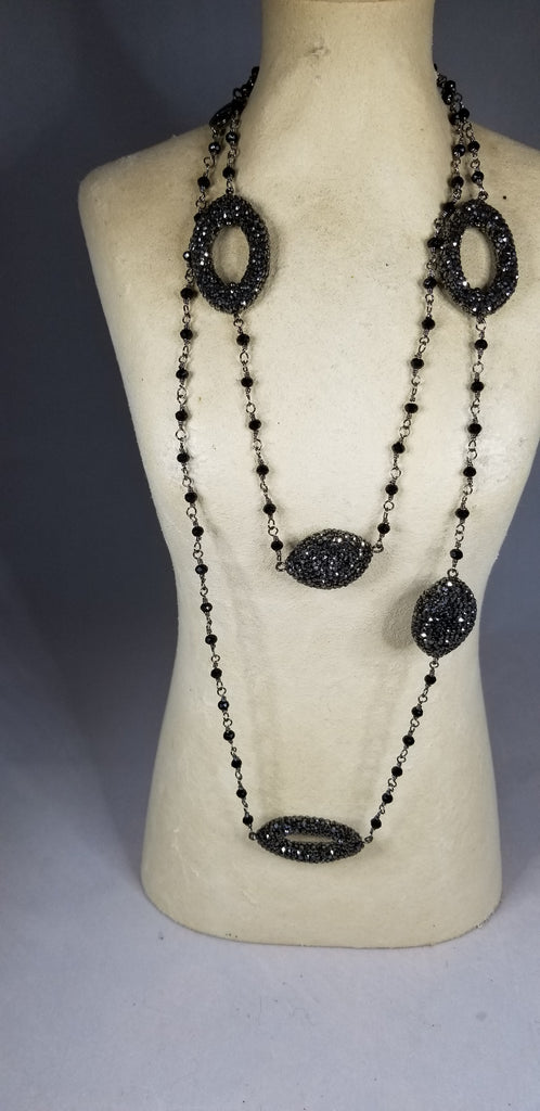 Long and Elegant Sparkling Necklace - Aimeescloset.com