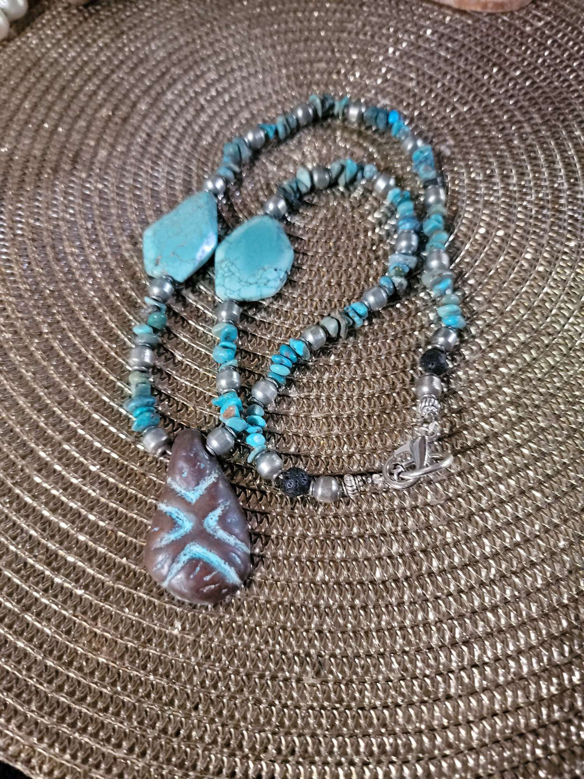Handmade Turquoise Pendant Necklace - Aimeescloset.com