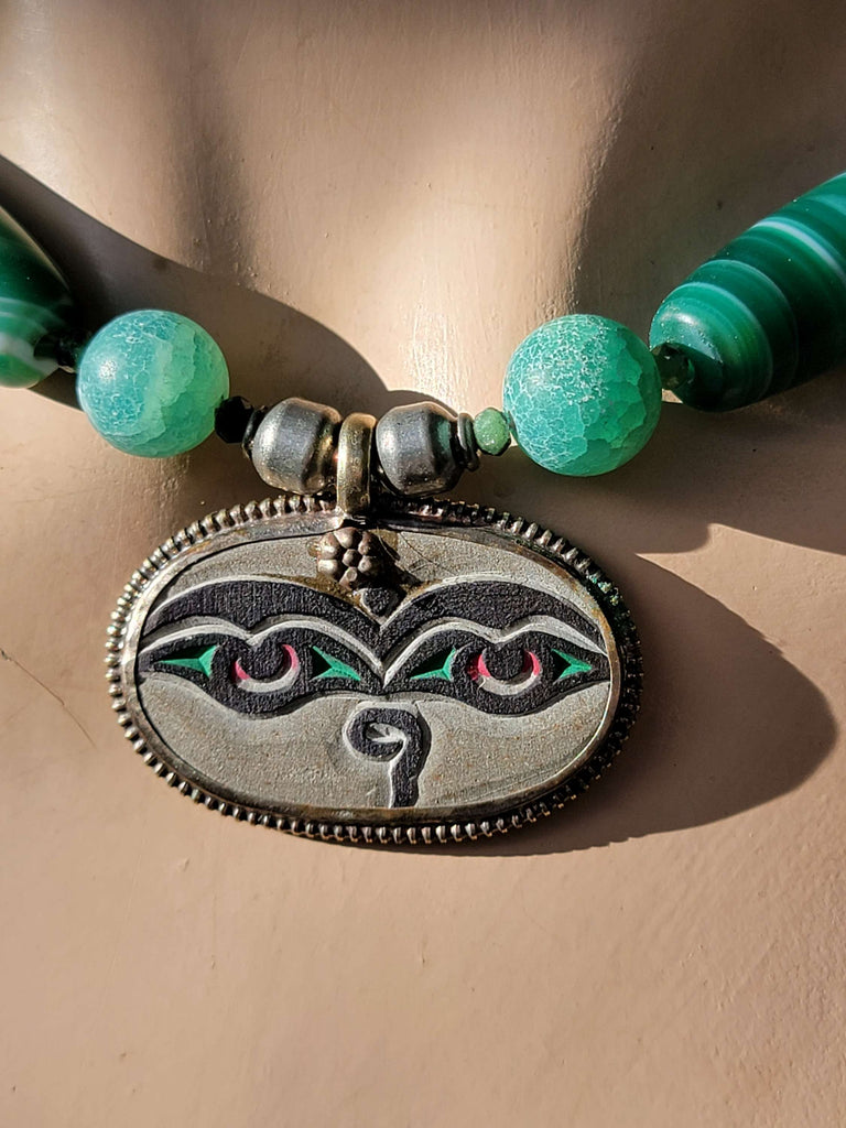 Two Sided Buddha Pendant Necklace - Aimeescloset.com