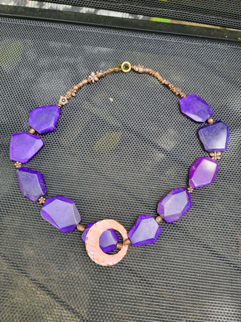 Purple Jasper With Firey Copper - Aimeescloset.com